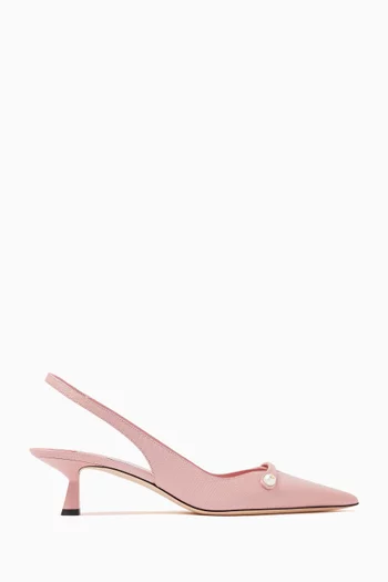 Amita 45 Slingback Pumps in Textured Leather