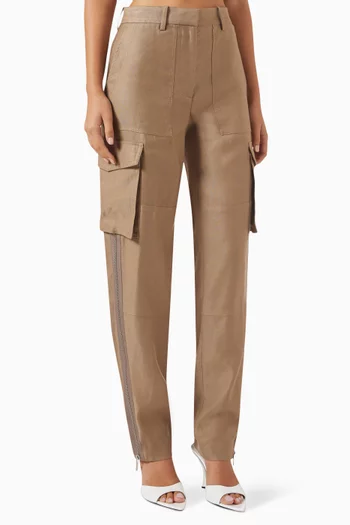 Cargo Carpenter Pants in Linen-blend