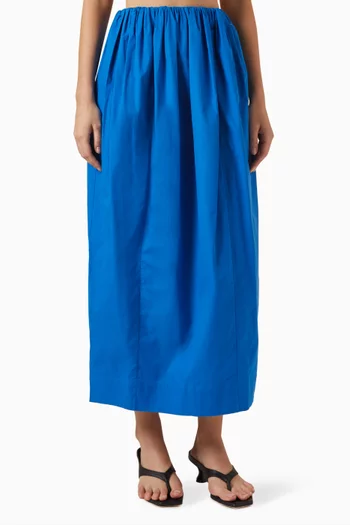 Billie Midi Skirt in Cotton-poplin