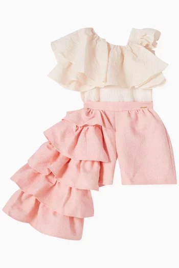 Asymmetrical Ruffle Shorts