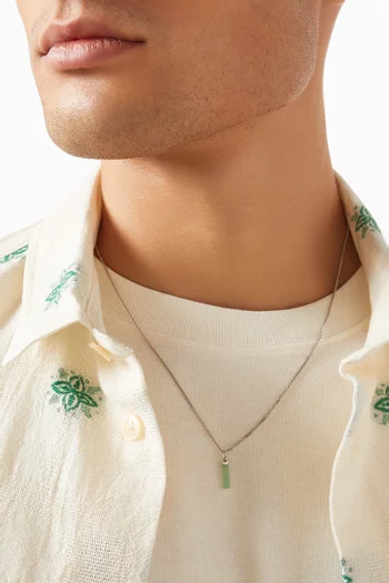 قلادة ريمي بحجر أفينتورين فضة إسترلينية