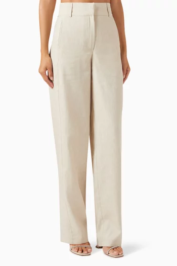 Straight-fit Pants in Linen