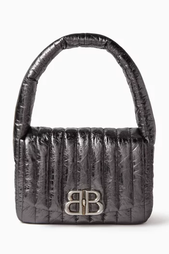 Small Monaco Sling Bag in Metallic Quilted Leather