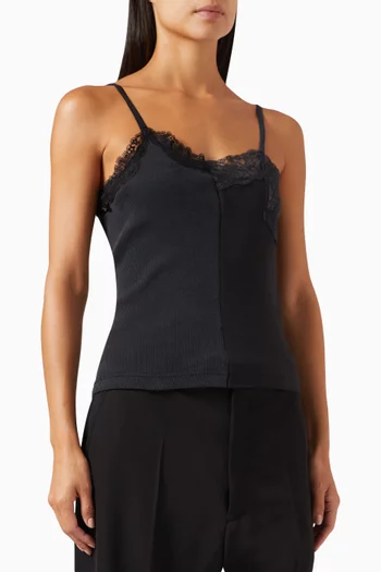 Double Slip Lace Top in Jersey
