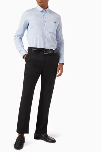 Valentino Garavani V-detail Shirt in Cotton Poplin