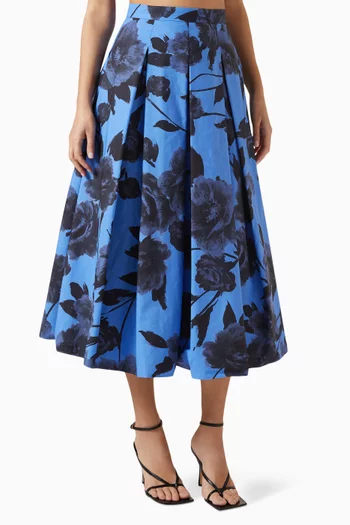 Violetta Midi Skirt in Cotton Poplin