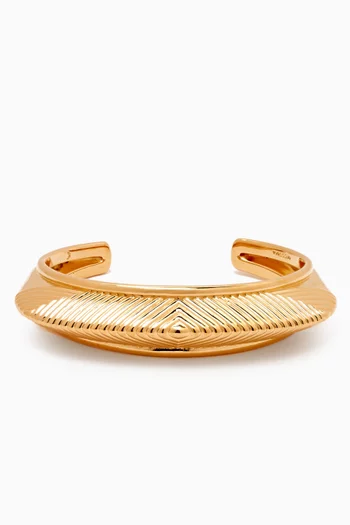 Hera Dome Ridge Statement Cuff Bracelet