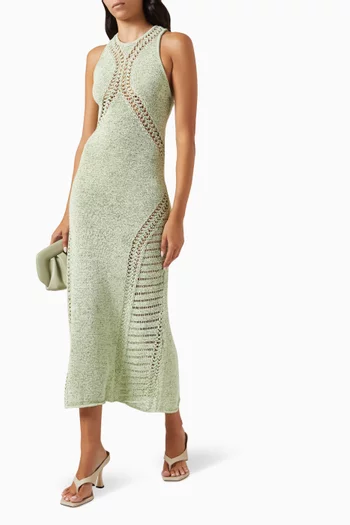 Brie Midi Dress in Cotton-blend Knit
