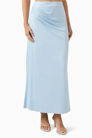 Priya Draped Maxi Skirt in Jersey