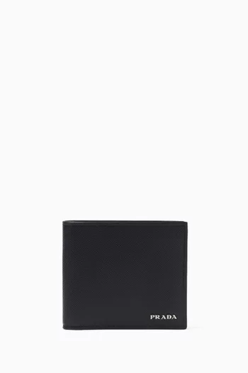 Logo Wallet in Saffiano Leather
