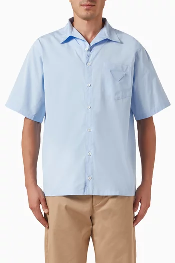 Button-up Shirt in Cotton Poplin