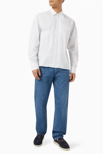 Button-up Shirt in Cotton Poplin