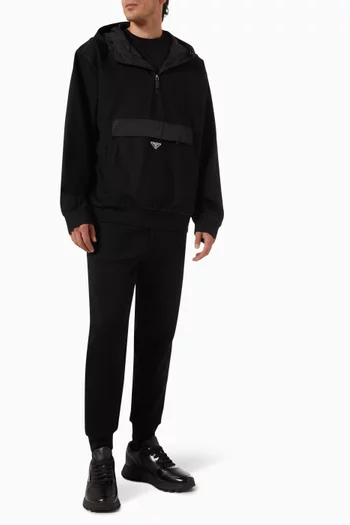 Oversized Hoodie in Technical Jersey