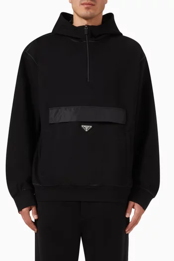 Oversized Hoodie in Technical Jersey
