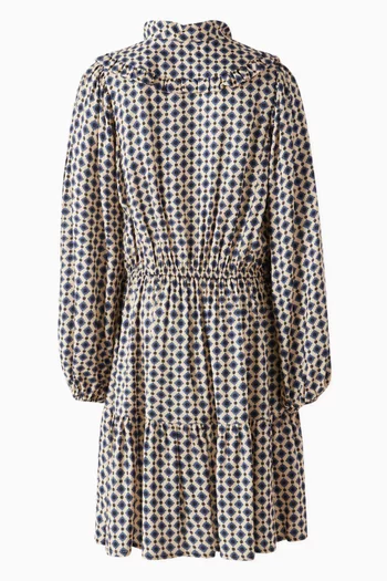 Geometric-print Dress in Viscose