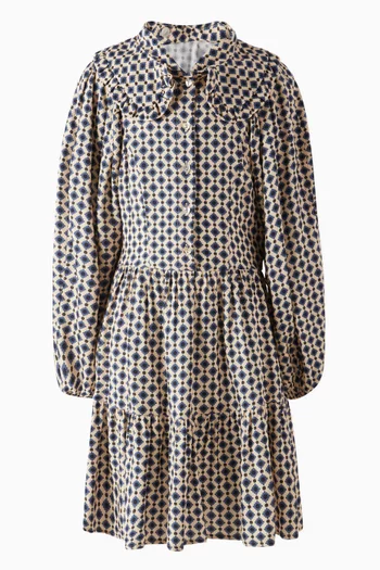 Geometric-print Dress in Viscose