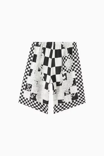 Medusa Contrasto Shorts in Silk