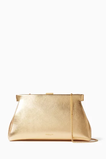 Cannes Clutch in Metallic Leather
