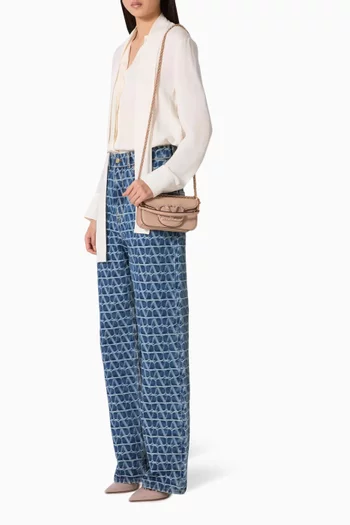 Small Locò Jewel Logo Shoulder Bag in Calfskin