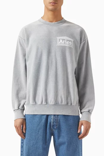 Aged Premium Temple Sweatshirt in Cotton