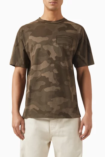Aged Camo T-shirt in Cotton