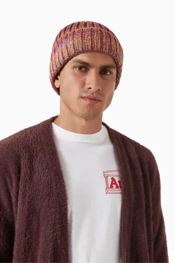 Space Dye Beanie in Rib Knit