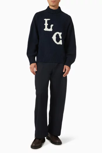 LC Roll Neck Sweater in Cotton-knit