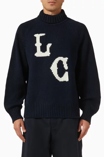 LC Roll Neck Sweater in Cotton-knit