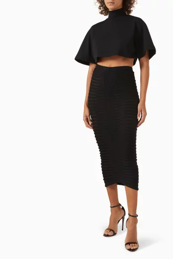 تنورة سكيليتون متوسطة الطول منسوجة