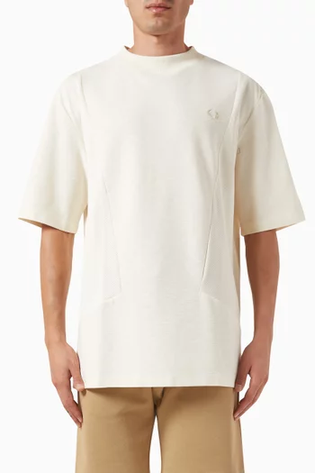 Mesh Panel T-shirt in Cotton-blend