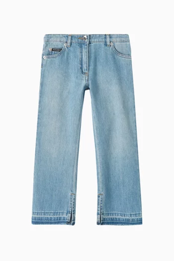 Flared Jeans in Cotton Denim