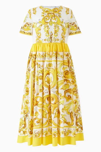 Majolica Print Dress in cotton