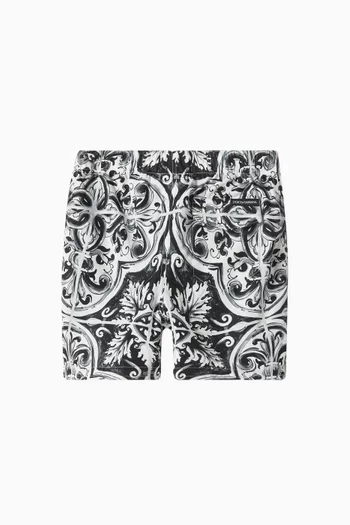 Allover-print Swim Shorts in Nylon