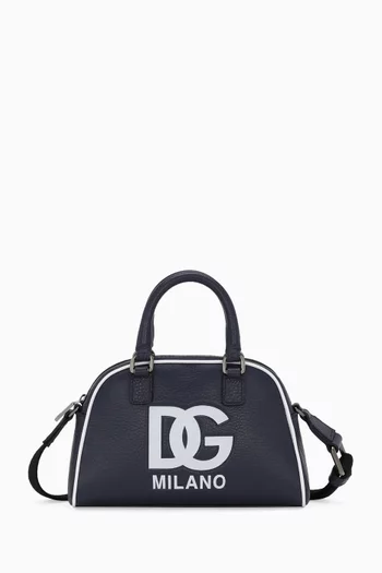 Logo Top-handle Bag in Leather