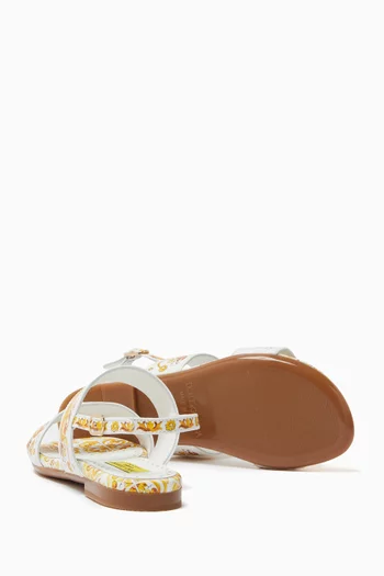 Majolica-print Buckle Sandals