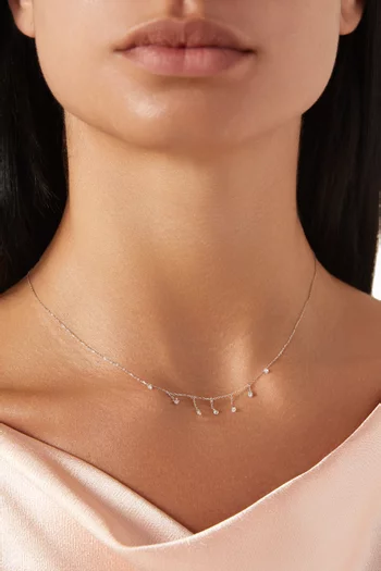 Boheme 7 Diamonds Necklace in 18kt White Gold