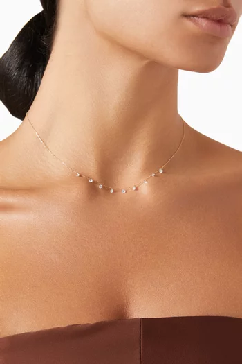Danae 9 Diamonds Necklace in 18kt Gold