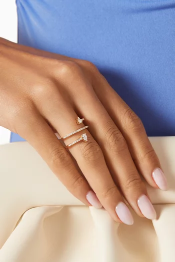 Hera Duo Diamond Ring in 18kt Yellow Gold