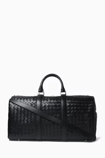 Cabin Duffle Bag in Intrecciato Leather