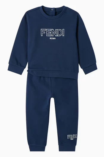 Embroidered Sweatpants in Cotton