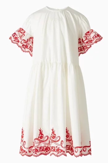 Embroidered Dress in Cotton