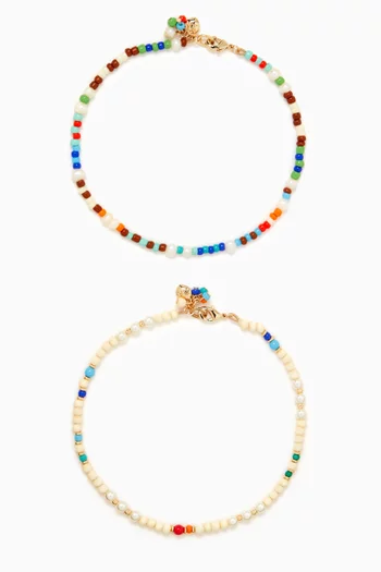 The Grotto Beaded Duo Anklet