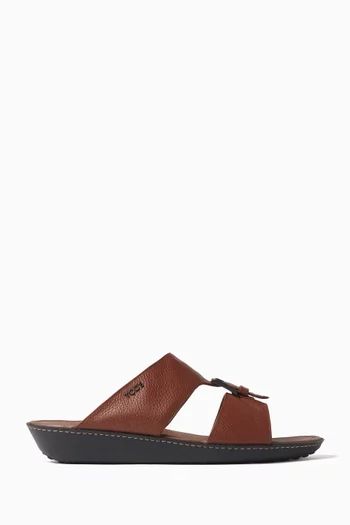 Buckle-detail Sandals in Leather
