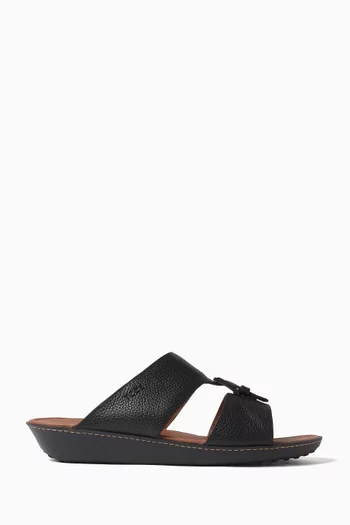 Buckle-detail Sandals in Leather