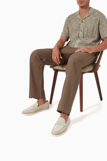 Espadrille Penny Loafers in Suede