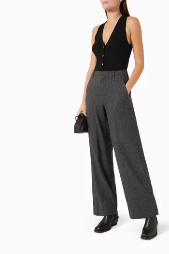 Mid-rise Utility Pants in Italian Wool Blend
