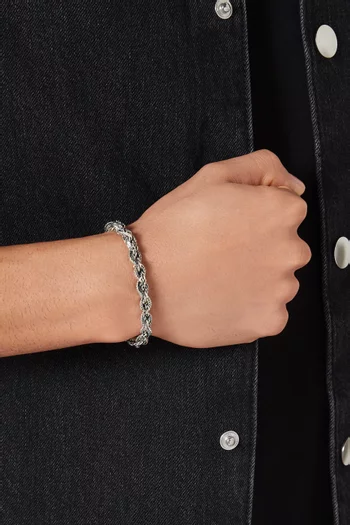Round Braid Bracelet in Sterling Silver