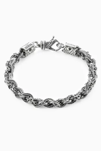 Round Braid Bracelet in Sterling Silver