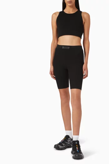 Ribbed Sports Tank Top in Cotton Blend