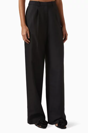 Wide-leg Pants in Silk